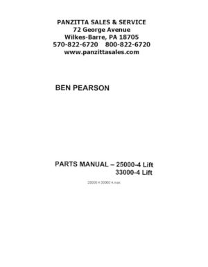 BEN PEARSON 25000-4, 30000-4 PARTS