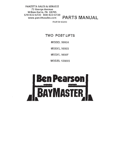 BEN PEARSON BAY MASTER 900A, 9000S, 9000F, 12000S PARTS