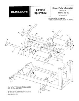 Black Hawk ML-41 Parts Manual