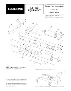 Black Hawk ML-51 Parts Manual