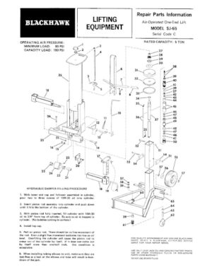 Black Hawk SJ-65 Parts Manual