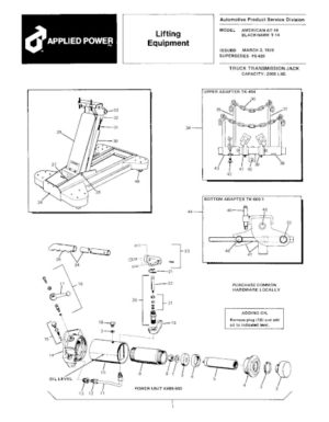 Black Hawk T-14 Parts Manual
