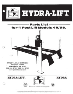 HYDRA-LIFT 48, 58 PARTS