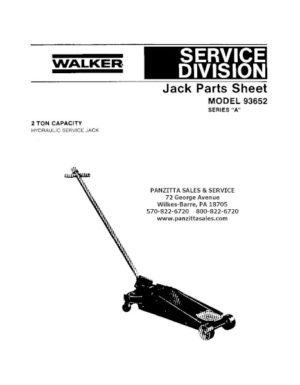 LINCOLN WALKER 93652 SERIES A PARTS