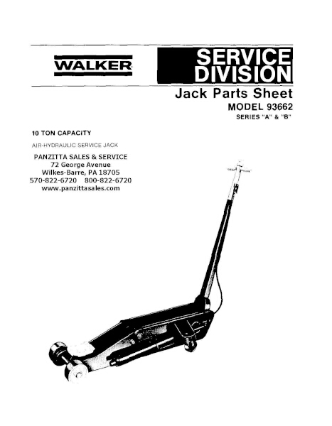 LINCOLN WALKER 93662 SERIES A AND B PARTS