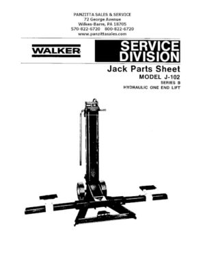 LINCOLN WALKER J-102 SERIES B PARTS