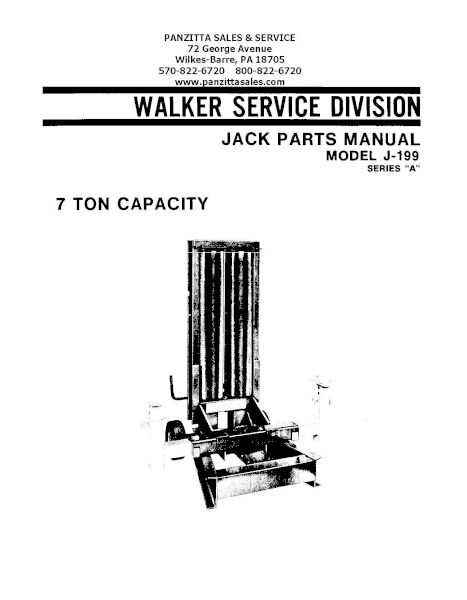 LINCOLN WALKER J-199 SERIES A PARTS