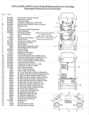 ROBINAIR 34234, AC990, AC990A Parts