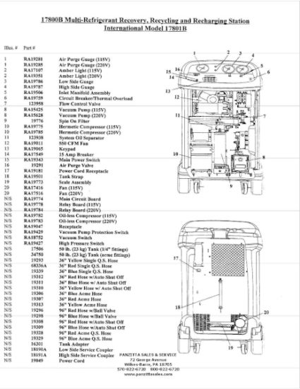 Robinair 17800b Parts Replacement Parts Panzitta Sales And Service 4704