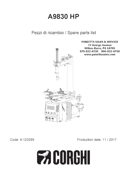 CORGHI A9830 HP PARTS