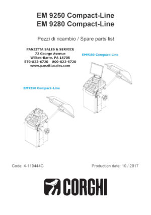 CORGHI EM 9250, EM 9280 Compact-Line PARTS