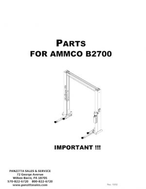Parts For Ammco B2700 Lift